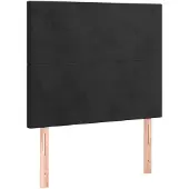 vidaXL Hoofdbord zwart 100x5x118/128 cm fluweel