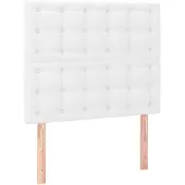vidaXL Hoofdbord wit 80x5x118/128 cm kunstleer