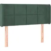 vidaXL Hoofdbord met randen 83x16x78/88 cm fluweel donkergroen