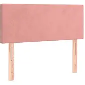 vidaXL Hoofdbord 100x5x78/88 cm fluweel roze