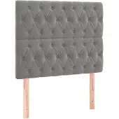 vidaXL Hoofdbord lichtgrijs 90x7x118/128 cm fluweel