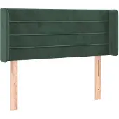 vidaXL Hoofdbord met randen 83x16x78/88 cm fluweel donkergroen