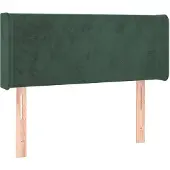 vidaXL Hoofdbord met randen 93x16x78/88 cm fluweel donkergroen