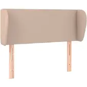 vidaXL Hoofdbord met randen 103x23x78/88 cm kunstleer cappuccinokleur