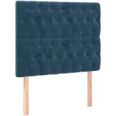 vidaXL Hoofdbord donkerblauw 100x7x118/128 cm fluweel