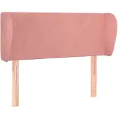 vidaXL Hoofdbord met randen 83x23x78/88 cm fluweel roze