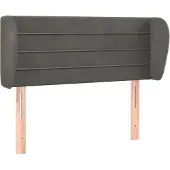 vidaXL Hoofdbord met randen 103x23x78/88 cm fluweel donkergrijs