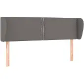 vidaXL Hoofdbord met randen 147x23x78/88 cm kunstleer grijs