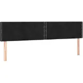 vidaXL Hoofdborden 160x5x78/88 cm fluweel zwart