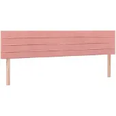vidaXL Hoofdborden 200x5x78/88 cm fluweel roze