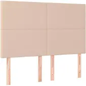 vidaXL Hoofdbord cappuccino 144x5x118/128 cm Kunstleer