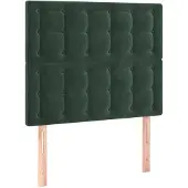 vidaXL Hoofdbord donkergroen 100x5x118/128 cm fluweel