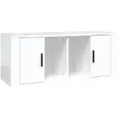 vidaXL TV-kast, hoogglans wit, 100x35x40 cm, houtvezel