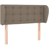 vidaXL Hoofdbord met randen 103x23x78/88 cm stof taupe