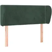 vidaXL Hoofdbord met randen 103x23x78/88 cm fluweel donkergroen