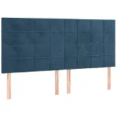 vidaXL Hoofdbord donkerblauw 160x5x118/128 cm fluweel