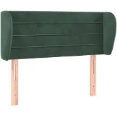 vidaXL Hoofdbord met randen 83x23x78/88 cm fluweel donkergroen