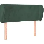 vidaXL Hoofdbord met randen 93x23x78/88 cm fluweel donkergroen