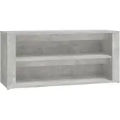 vidaXL Schoenenrek 100x35x45 cm bewerkt hout betongrijs