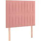vidaXL Hoofdbord roze 80x5x118/128 cm fluweel