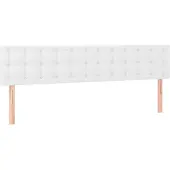 vidaXL Hoofdborden 160x5x78/88 cm kunstleer wit