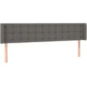 vidaXL Hoofdbord met randen 163x16x78/88 cm kunstleer grijs