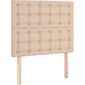 vidaXL Hoofdbord cappuccino 90x5x118/128 cm Kunstleer
