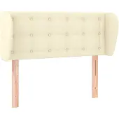 vidaXL Hoofdbord met randen 103x23x78/88 cm kunstleer crèmekleurig