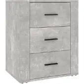 vidaXL Nachtkastje 50x36x60 cm bewerkt hout betongrijs