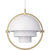 Gubi Multi-lite Hanglamp Ø25,5 Cm Messing / Wit - Hanglampen Metaal White - 10032994