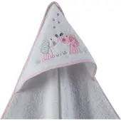 Gamberritos badacape 100 x 100 cm wit/roze