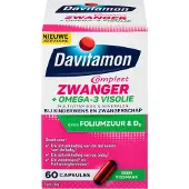 Davitamon 1+1 Gratis: Compleet Mama Omega-3 Visolie 60 Capsules