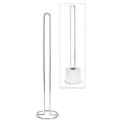 Massamarkt Toiletrolhouder chroom hoog 60cm zilver Massamarkt Toiletrolhouder