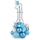Party Deco Ballonboeket Set Cijfer 1 Blauw