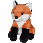 Wild republic knuffel vos junior 13 cm pluche bruin/zwart