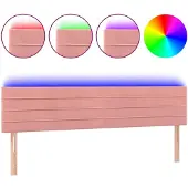vidaXL Hoofdbord LED 160x5x78/88 cm fluweel roze