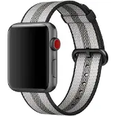 Apple Watch 38mm Black Stripe Woven Nylon Horlogeband