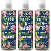 Faith In Nature - Wild Rose Bad-en Douchegel - 400ml - 3 Pak