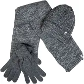 HKM winterset Romeo - grijs gemeleerd - set van sjaal/muts/wanten