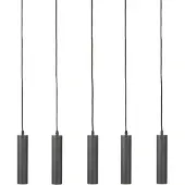 Label51 Ferroli hanglamp 5-lichts zwart
