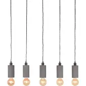 Present Time Fresco hanglamp 5-lichts grijs