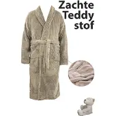 Zest Badjas Dames - Badjas Heren - Zacht - Luxe Dikke Teddy Stof - Gaeve - - Wellsoft - Taupe - Beige - Dikke Fleece Badjas