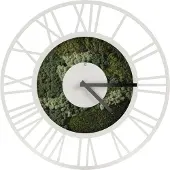 STEELLISH Wandklok MOSS Clock XI | staal groen 50x50x8 cm wandklokken | NADUVI