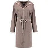 Cawö Badjas Women 821 Capuchon Tunnelkoord & Rits Beige-S