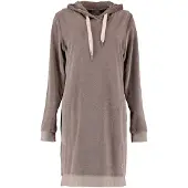 Cawö Pyjamashirt Home Women 820 Uni Longsize Hoodie Mocca-Stein-XS