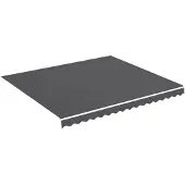 vidaXL Vervangingsdoek voor luifel 400x350 cm polyester antracietkleurig