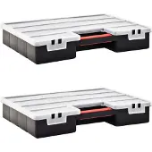 vidaXL Assortimentsdozen 2 st met verdelers 460x325x80 mm kunststof