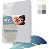 24-Bedding Dubbel Jersey - Topdek Hoeslaken - Topper Hoeslaken - 100% katoen - 80 x 210 cm - zilver Grijs - Extra dikke kwaliteit 200 gr/m2
