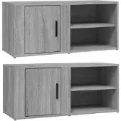 vidaXL Tv-meubels 2 st 80x31,5x36 cm bewerkt hout grijs sonoma eiken
