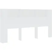 vidaXL Hoofdbordkast 200x18,5x104,5 cm wit